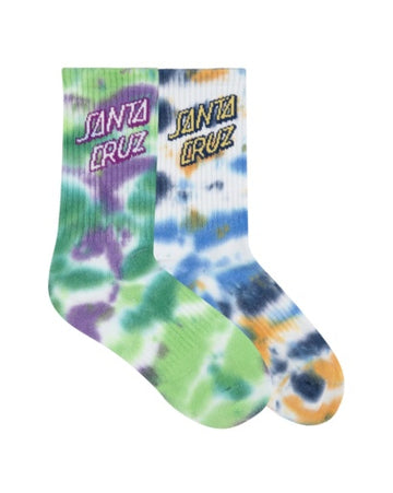 SANTA CRUZ STACK STRIP CREW SOCK 2 PACK