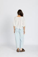 FLORENCE BOHEMIA DAISY TOP - WHITE