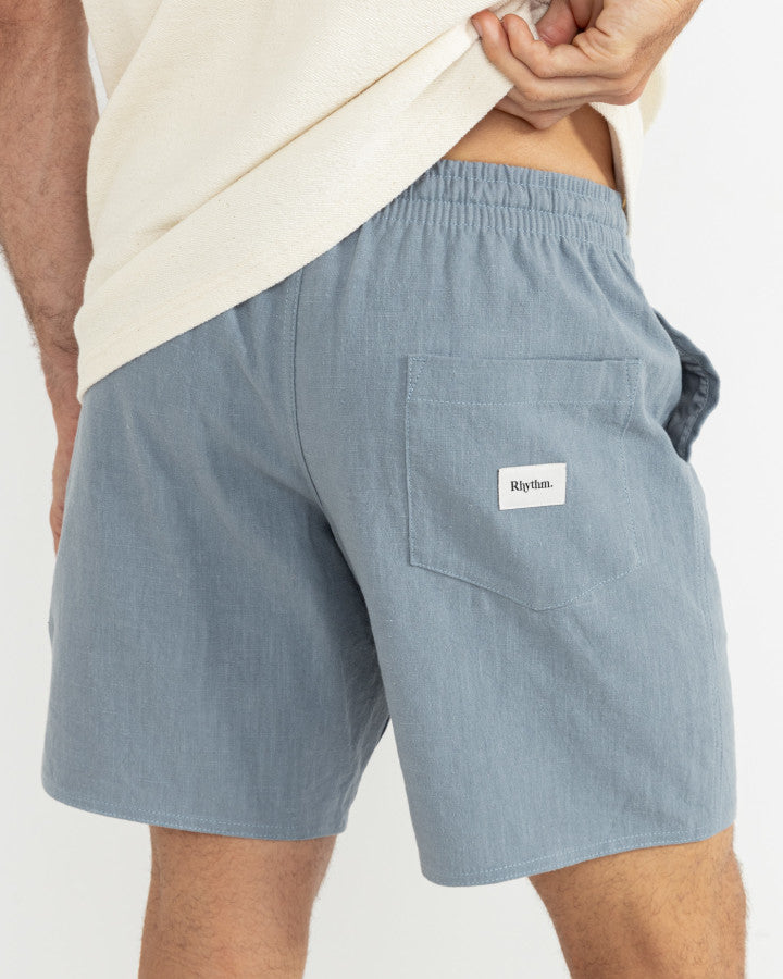 RHYTHM TEXTURED LINEN JAM - SLATE