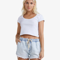 BILLABONG WOMENS COASTLINE SHORTS - ACID RINSE