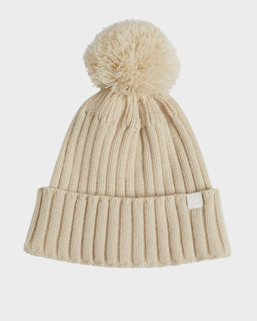 BILLABONG WOMENS CHALET POM BEANIE - WHITECAP
