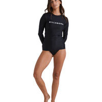 BILLABONG SOCIETY LONG SLEEVE RASH SHIRT - BLACK
