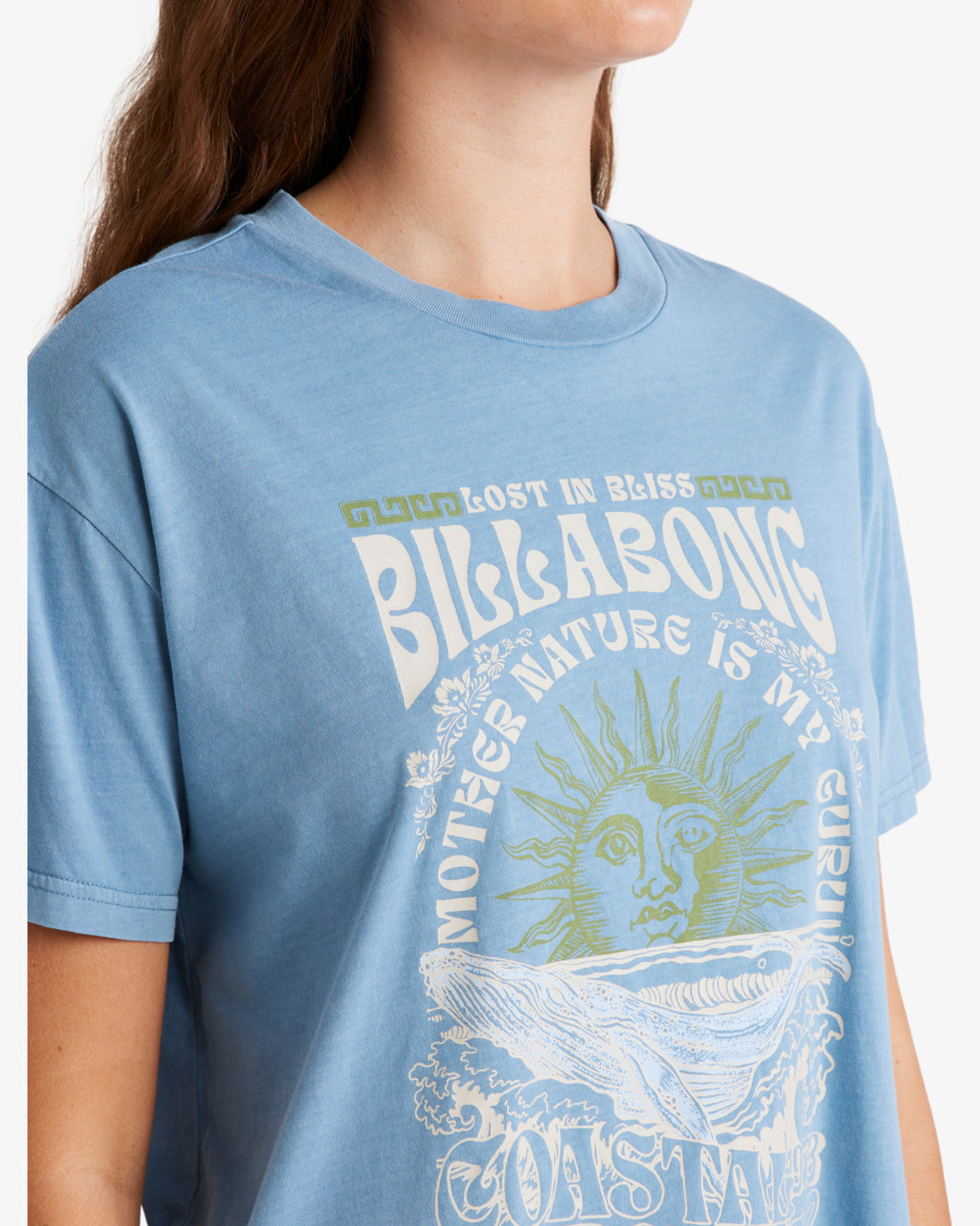 BILLABONG WOMENS LOST IN BLISS SHIRT - BLUE SHADOW