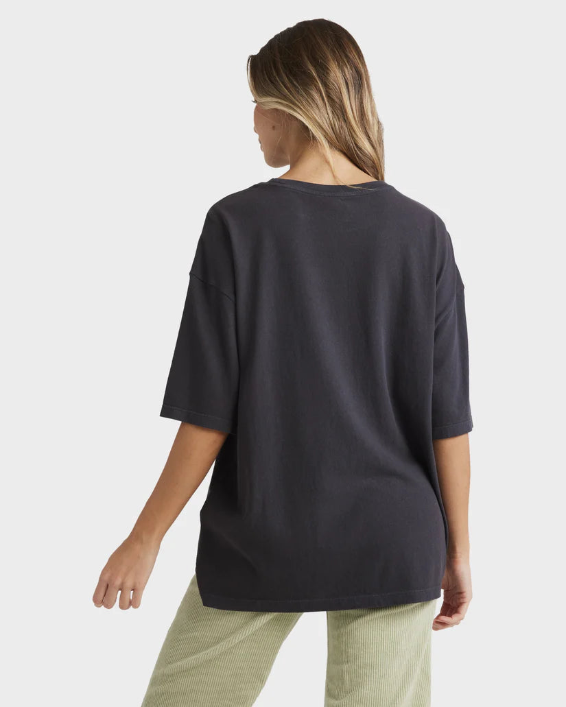 BILLABONG WOMENS PALM CLASSICS T-SHIRT - OFF BLACK