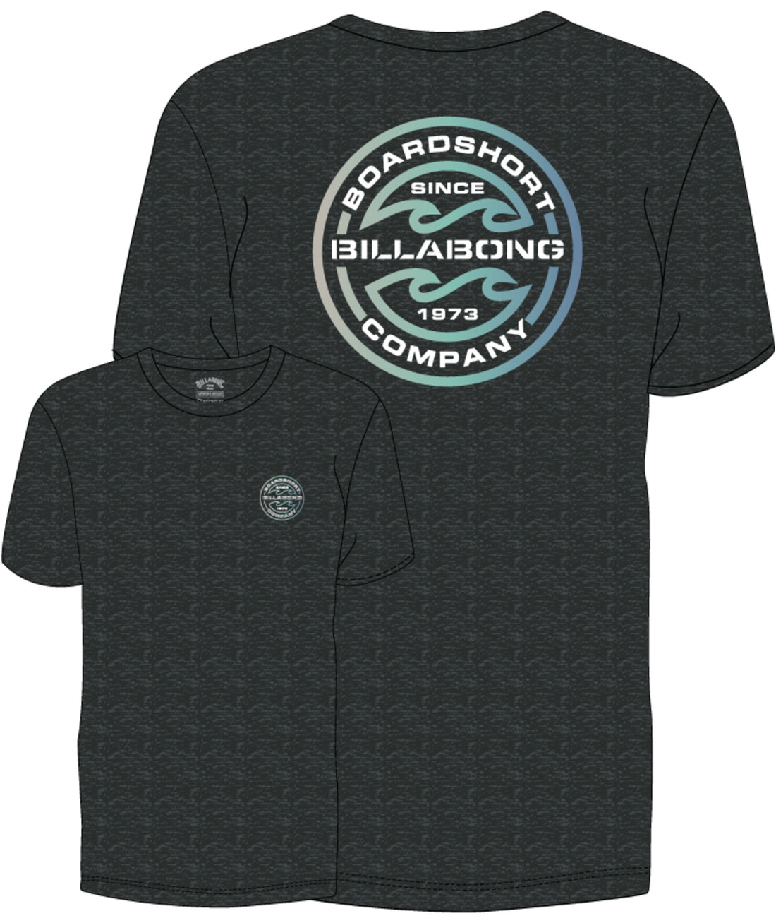 BILLABONG GROMS ROTAR SHORELINE LF SHORT SLEEVE - BLACK