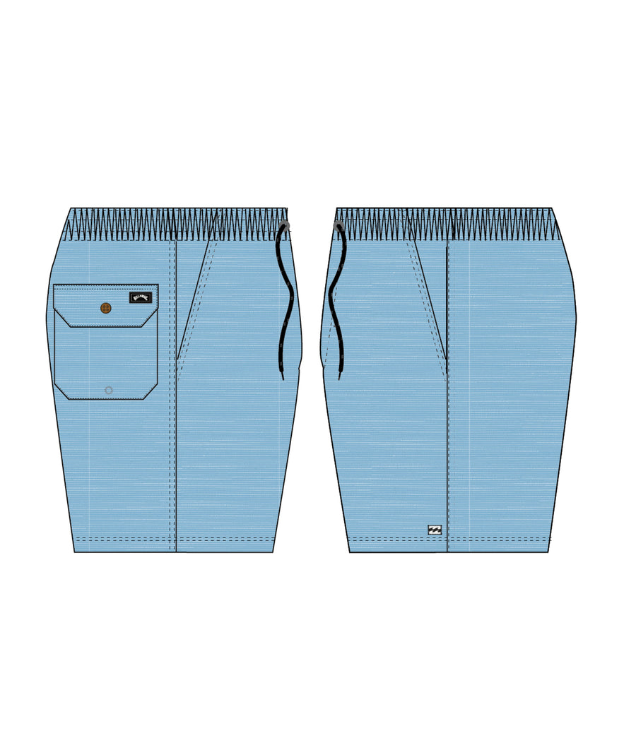 BILLABONG SLUB ELASTIC BOARDSHORT - SKY BLUE