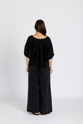 FLORENCE BOHEMIA DAISY TOP - BLACK