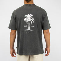 CARVE ARECA OVERSIZED TEE - WASHED CHARCOAL