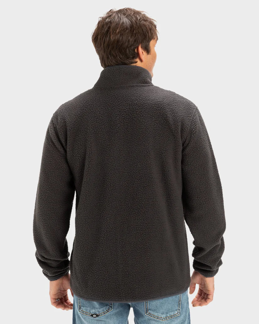 QUIKSILVER MENS HOOK ZIP UP FLEECE - PHANTOM