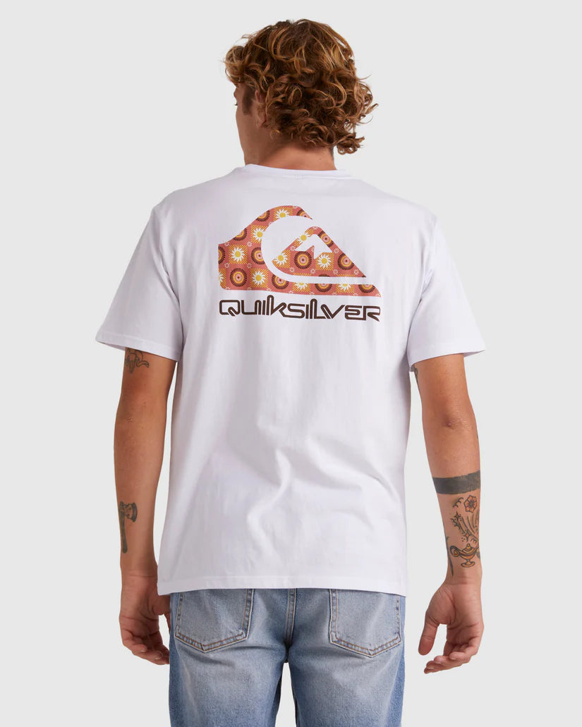 QUIKSILVER MENS FUNKY FILLER T-SHIRT - WHITE