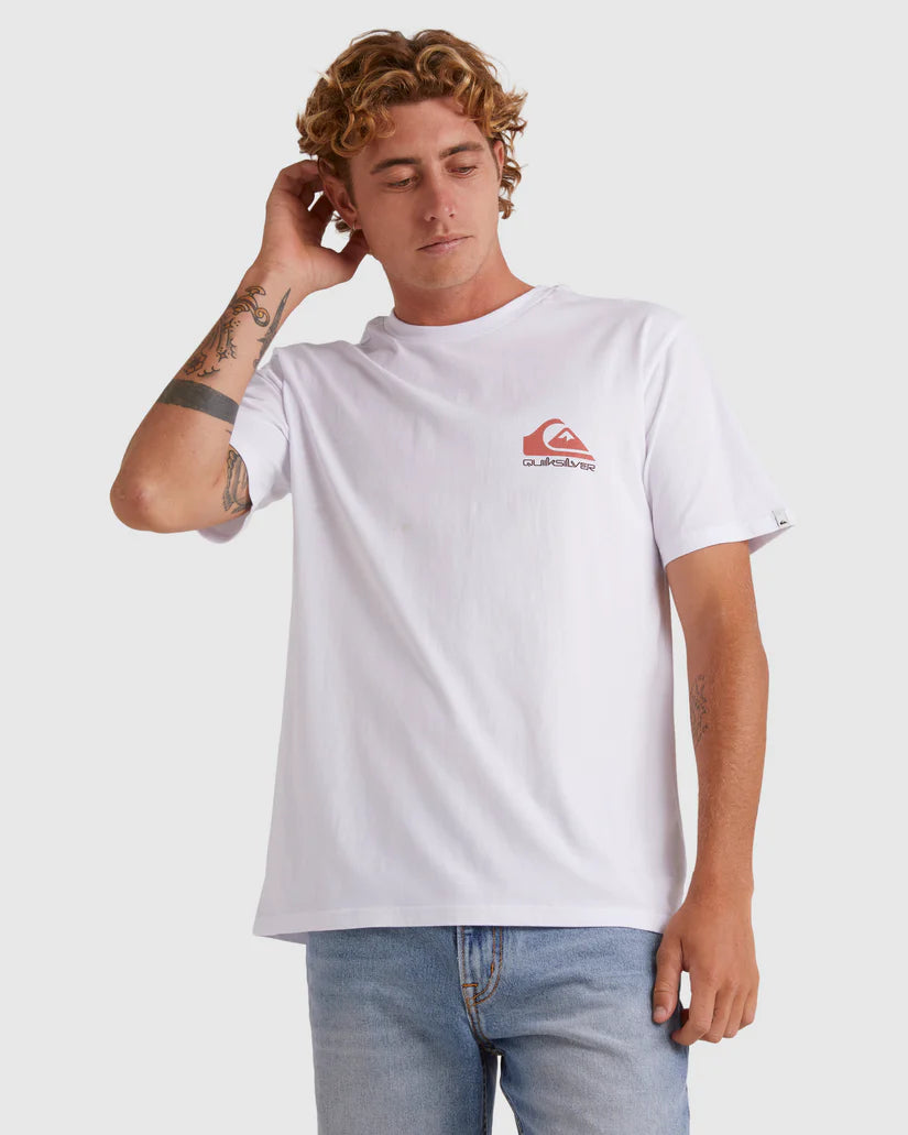 QUIKSILVER MENS FUNKY FILLER T-SHIRT - WHITE
