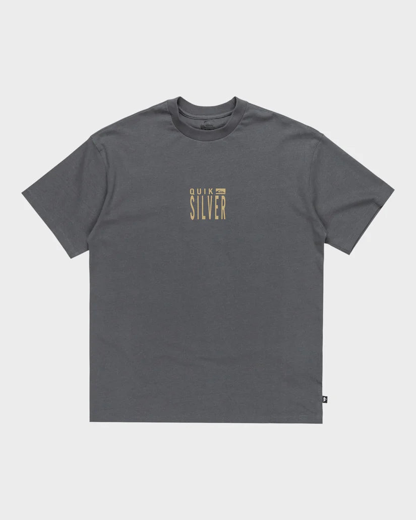 QUIKSILVER MENS HIGH RISE T-SHIRT - IRON GATE
