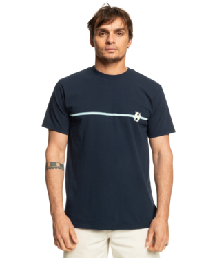 QUIKSILVER MENS BUBBLE STRIPE SHIRT - DARK NAVY