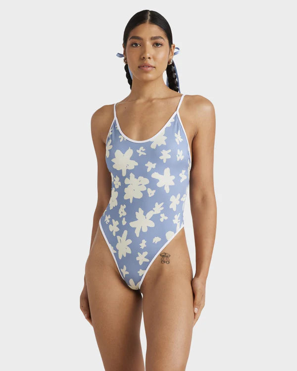RVCA FLUER ONE PIECE SWIMSUIT - BLUE