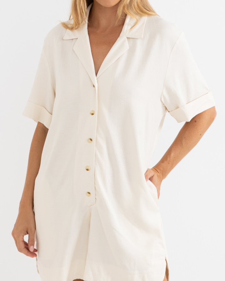 RHYTHM VACAY ROMPER - CREAM