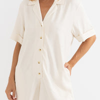 RHYTHM VACAY ROMPER - CREAM