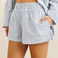 RHYTHM VISTA STRIPE BEACH SHORT - BLUE