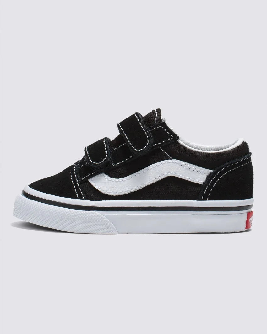 VANS TODDLER OLD SKOOL VELCRO - BLACK/ WHITE