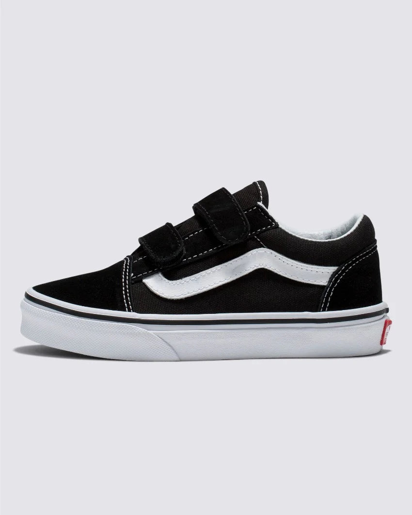 VANS YOUTH OLD SKOOL VELCROS - BLACK/TRUE WHITE