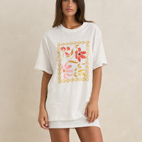 RHYTHM WILDFLOWER OVERSIZED T-SHIRT - VINTAGE WHITE