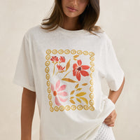 RHYTHM WILDFLOWER OVERSIZED T-SHIRT - VINTAGE WHITE