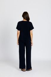 FLORENCE BOHEMIA BONNIE KNIT TOP - NAVY