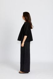FLORENCE BOHEMIA DAISY TOP - BLACK