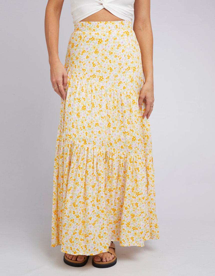 SHOP ALL ABOUT EVE FRIDA FLORAL MAXI SKIRT ONLINE WITH CHOZEN SURF