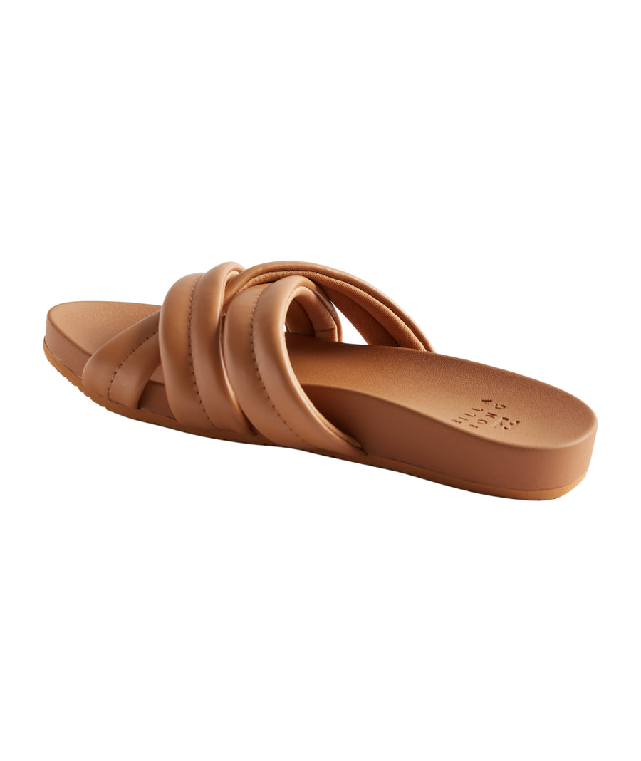 BILLABONG SERENA SLIDER SANDALS - TANLINE