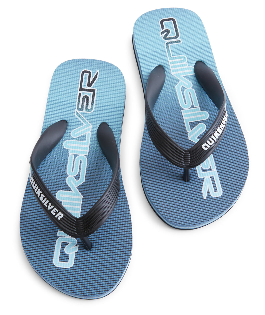 QUIKSILVER MOLOKAI ART YOUTH THONGS - BLACK BLUE