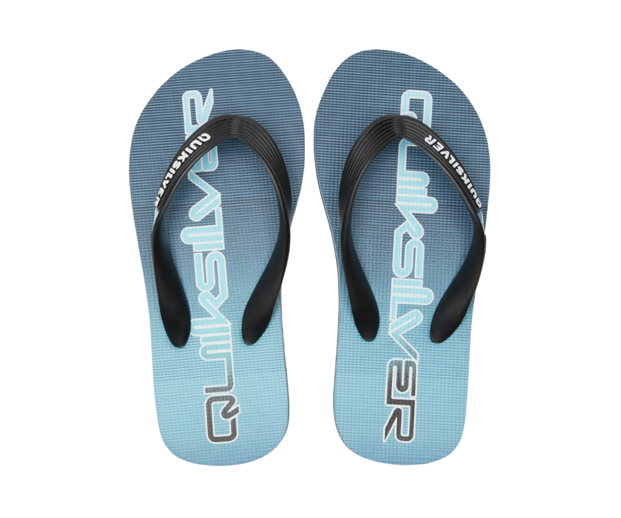 QUIKSILVER MOLOKAI ART YOUTH THONGS - BLACK BLUE