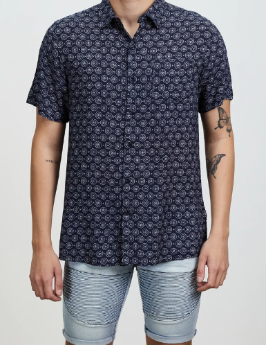 ST GOLIATH QUESTRO SHORT SLEEVE SHIRT - NAVY