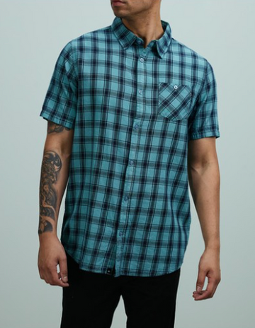 ST GOLIATH ESSENTIAL CHECK SHORT SLEEVE SHIRT - MINT