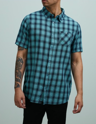 ST GOLIATH ESSENTIAL CHECK SHORT SLEEVE SHIRT - MINT