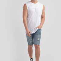 QUIKSILVER TIMELESS HOURS MUSCLE - WHITE