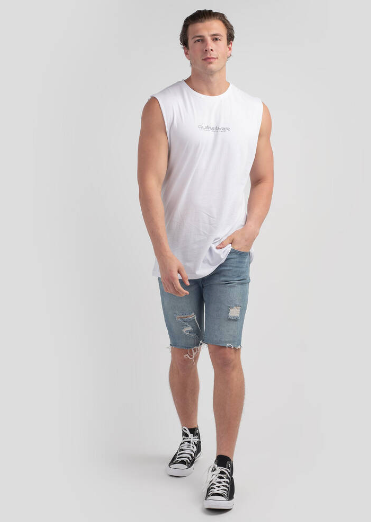 QUIKSILVER TIMELESS HOURS MUSCLE - WHITE