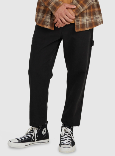 QUIKSILVER MENS PIVOT WORK WEAR PANTS - BLACK