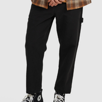 QUIKSILVER MENS PIVOT WORK WEAR PANTS - BLACK