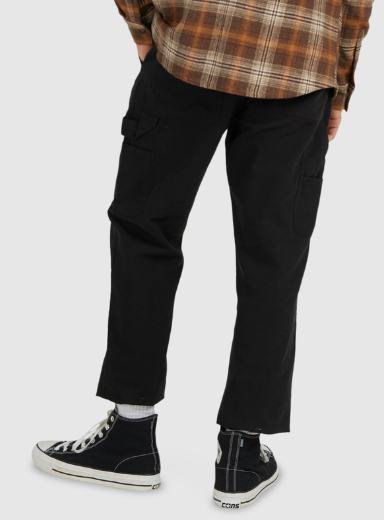 QUIKSILVER MENS PIVOT WORK WEAR PANTS - BLACK