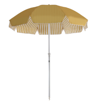 BUSINESS AND PLEASURE - GOLD STRIPE BEACH UMBRELLA