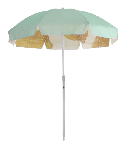 BUSINESS AND PLEASURE - MINT/LEMON BEACH UMBRELLA