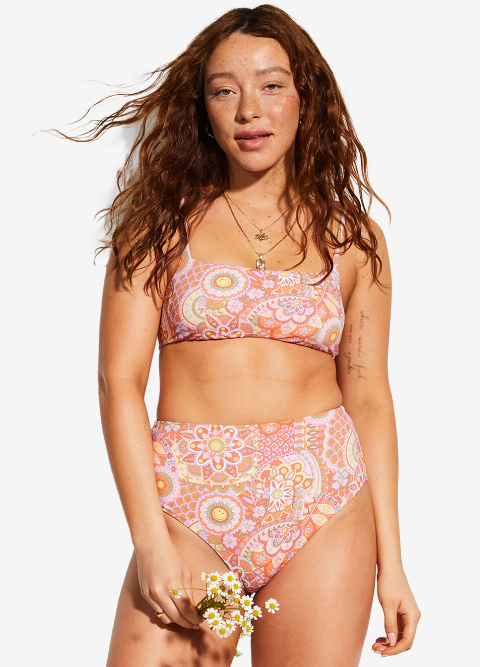 BILLABONG GOOD TIMES ZOE CROP BIKINI TOP