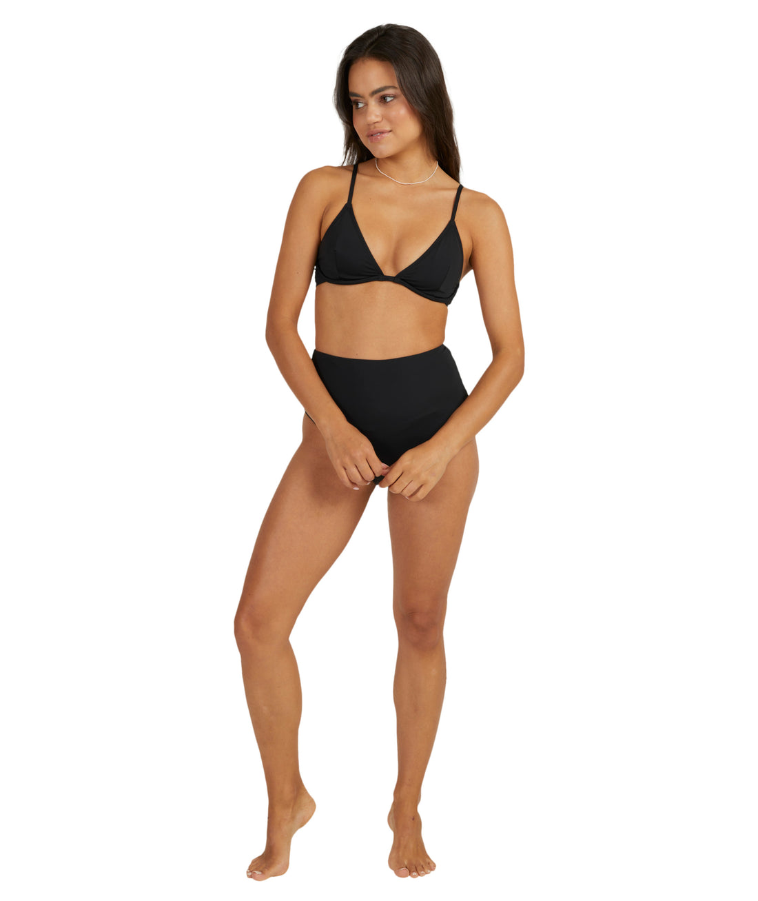 BILLABONG SOL SEARCHER REESE U/WIRE BIKINI TOP - BLACK PEBBLE