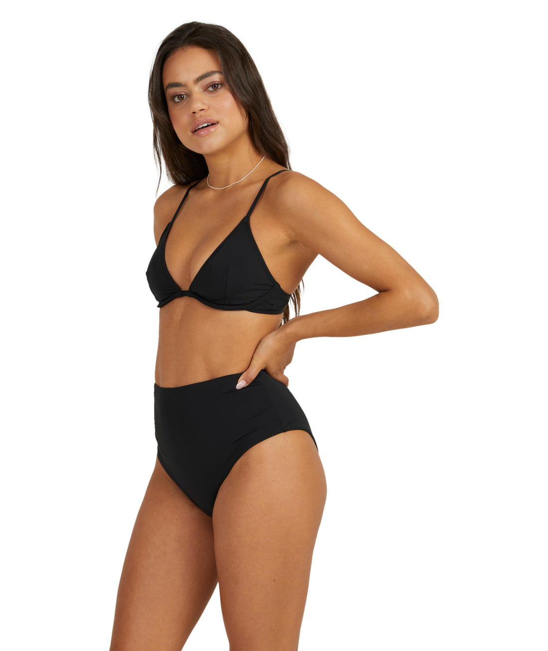 BILLABONG SOL SEARCHER REESE U/WIRE BIKINI TOP - BLACK PEBBLE