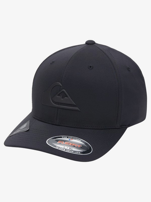 QUIKSILVER AMPED UP FLEXFIT CAP - TRUE BLACK