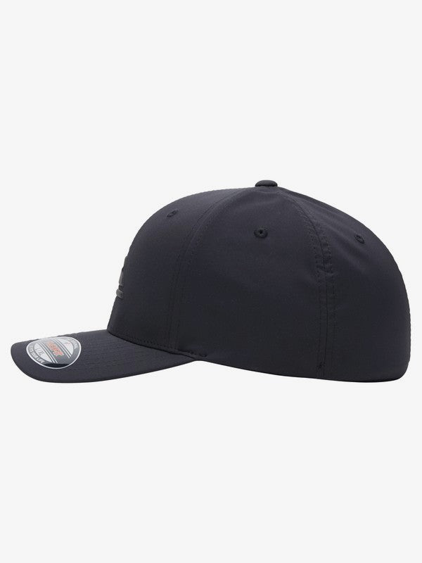 QUIKSILVER AMPED UP FLEXFIT CAP - TRUE BLACK