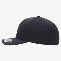 QUIKSILVER AMPED UP FLEXFIT CAP - TRUE BLACK