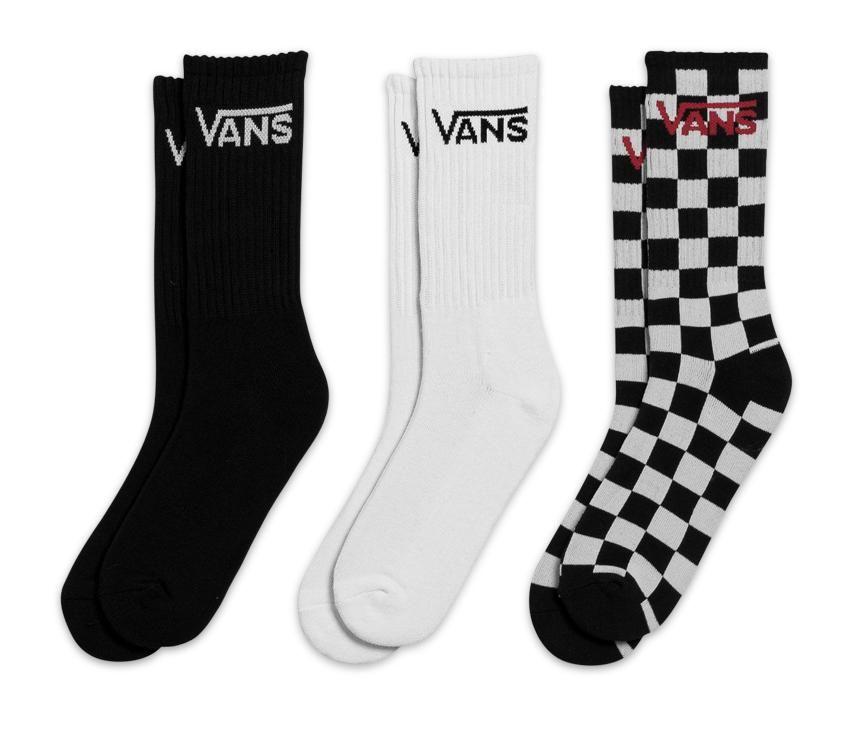 VANS CLASSIC CREW SOCK 6.5-9 3 PK