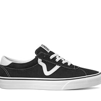 VANS SPORT- BLACK/WHITE (SUEDE)