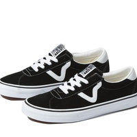 VANS SPORT- BLACK/WHITE (SUEDE)